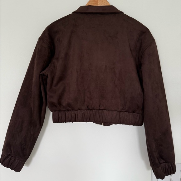 House of Harlow 1960 Faux Suede Crop Women’s Jacket Size Medium - Picture 2 of 6